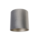 QAZQA Velours lampenkap 40/40/40 - Grijs