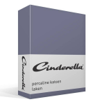 Cinderella Basic Percaline Katoen Laken - 100% Percaline Katoen - 2-persoons (200x260 Cm) - - Blauw