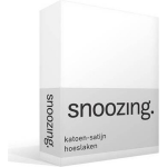 Snoozing - Katoen-satijn - Hoeslaken - 140x200 - - Wit