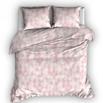 Satin D'or Vector Dekbedovertrek - 2-persoons (270x200/220 Cm + 2 Slopen) - Roze