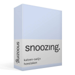 Snoozing - Katoen-satijn - Hoeslaken - 160x210 - Hemel - Blauw