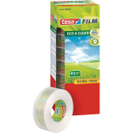 Tesa film Eco & Clear Ecologo, Ft 19 Mm X 33 M, Toren Van 8 Rolletjes