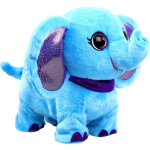 Party Pets knuffelolifant Nesha interactief junior pluche - Blauw