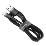 Baseus Geweven Nylon USB naar Lightning Kabel 1M - Gris