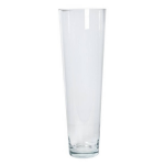 Conische Vaas Helder Glas 22 X 70 Cm