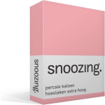 Snoozing - Hoeslaken - Percale Katoen - Extra Hoog - 150x200 - - Roze