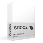 Snoozing - Laken - Lits-jumeaux - Percale Katoen - 280x300 - - Wit