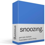 Snoozing - Hoeslaken - Percale Katoen - Extra Hoog - 70x200 - Meermin - Blauw