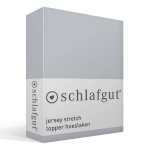 Schlafgut Jersey Stretch Topper Hoeslaken - 95% Gebreide Katoen - 5% Elastan - 2-persoons (140/160x200/220 Cm) - Platin