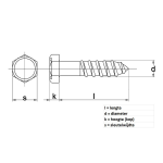 Houtdraadbout gegalvaniseerd 6 x 40mm