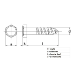 Houtdraadbout gegalvaniseerd 10 x 70mm