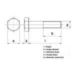 Zeskantbout staal 8.8 verzinkt m6 x 45mm