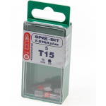 SPAX Bit TX15 blister van 5 bits - Rood