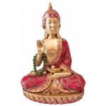 Thaise Boeddha Beeldje Met Ketting 22 Cm - Rood