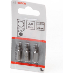 Bosch Bitskaart inbus 2mm blister van 3 bits