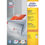 Avery te Etiketten Quickpeel Ft 70 X 33,8 Mm (B X H),2.400 Stuks, 24 Per Blad, Doos Van 100 Blad - Wit