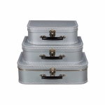Koffertje Zilver 30 Cm - Silver