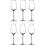 4Goodz Alvito Champagne Flutes 6 Stuks Inhoud 21 Cl Met Zilveren Rand