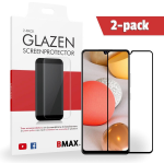 2-pack Bmax Samsung Galaxy A42 Screenprotector - Glass - Full Cover 2.5d - Black