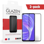 2-pack Bmax Oppo A73 Screenprotector - Glass - Full Cover 2.5d - Black