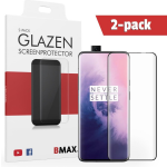 2-pack Bmax Oneplus 7 Pro Screenprotector - Glass - Full Cover 5d - Black