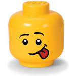 Lego Opbergbox Head Boy Silly Large - Geel