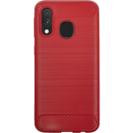 Bmax Carbon Soft Case Hoesje Voor Samsung Galaxy A40 - Red/ - Rood