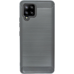 Bmax Carbon Soft Case Hoesje Voor Samsung Galaxy A42 - Grey/ - Grijs