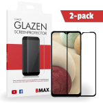 2-pack Bmax Samsung Galaxy A12 Screenprotector - Glass - Full Cover 2.5d - Black