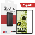 2-pack Bmax Google Pixel 6 Screenprotector - Glass - Full Cover 2.5d - Black