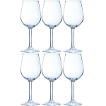 6x Luxe Wijnglazen Voor Rode Wijn 370 Ml - 37 Cl - Rode Wijn Glazen - Wijn Drinken - Wijnglazen Van Glas