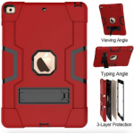 FONU Shock Proof Standcase Hoes iPad 2017 5e Generatie / iPad 2018 6e Generatie - 9.7 inch - Rood