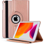 FONU 360 Boekmodel Hoes iPad 9 2021 / iPad 8 2020 / iPad 7 2019 - 10.2 inch - Rosegoud - Draaibaar