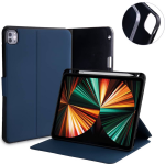 FONU SmartCover Hoes iPad Pro 12.9 2020 - 12.9 inch - Pencil Houder - Donker - Blauw