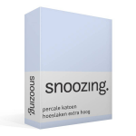 Snoozing - Hoeslaken - Percale Katoen - Extra Hoog - 80x200 - Hemel - Blauw