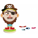 Tooky Toy Maak je eigen piraat junior 21,5 x 21,5 cm hout