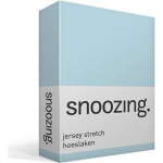 Snoozing Jersey Stretch - Hoeslaken - 120/130x200/220/210 - Hemel - Blauw