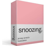 Snoozing Jersey Stretch - Hoeslaken - 90/100x200/220/210 - - Roze