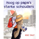 Hoog op papa&apos;s sterke schouders