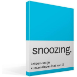 Snoozing Katoen-satijn Kussenslopen (Set Van 2) - 100% Katoen-satijn - 40x60 Cm - Kindermaat - - Turquoise