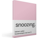 Snoozing Katoen-satijn Kussenslopen (Set Van 2) - 100% Katoen-satijn - 40x60 Cm - Kindermaat - - Roze