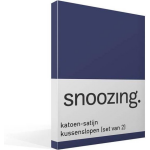 Snoozing Katoen-satijn Kussenslopen (Set Van 2) - 100% Katoen-satijn - 50x70 Cm - Navy - Blauw