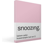 Snoozing Katoen-satijn Kussenslopen (Set Van 2) - 100% Katoen-satijn - 50x70 Cm - - Roze