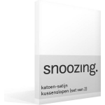 Snoozing Katoen-satijn Kussenslopen (Set Van 2) - 100% Katoen-satijn - 40x60 Cm - Kindermaat - - Wit
