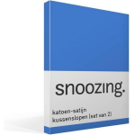 Snoozing Katoen-satijn Kussenslopen (Set Van 2) - 100% Katoen-satijn - 40x60 Cm - Kindermaat - Meermin - Blauw