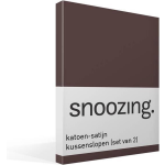 Snoozing Katoen-satijn Kussenslopen (Set Van 2) - 100% Katoen-satijn - 40x60 Cm - Kindermaat - - Bruin
