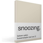 Snoozing Katoen-satijn Kussenslopen (Set Van 2) - 100% Katoen-satijn - 50x70 Cm - Ivoor - Wit