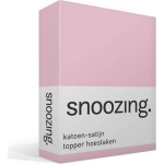 Snoozing - Katoen-satijn - Topper - Hoeslaken - 180x200 - - Roze