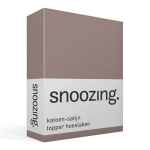 Snoozing - Katoen-satijn - Topper - Hoeslaken - 200x200 - - Roze