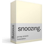 Snoozing Jersey Stretch - Hoeslaken - 200x200/220/210 - Ivoor - Wit
